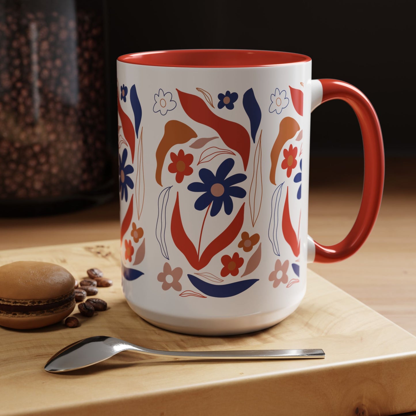 Floral Accent Coffee Mug
