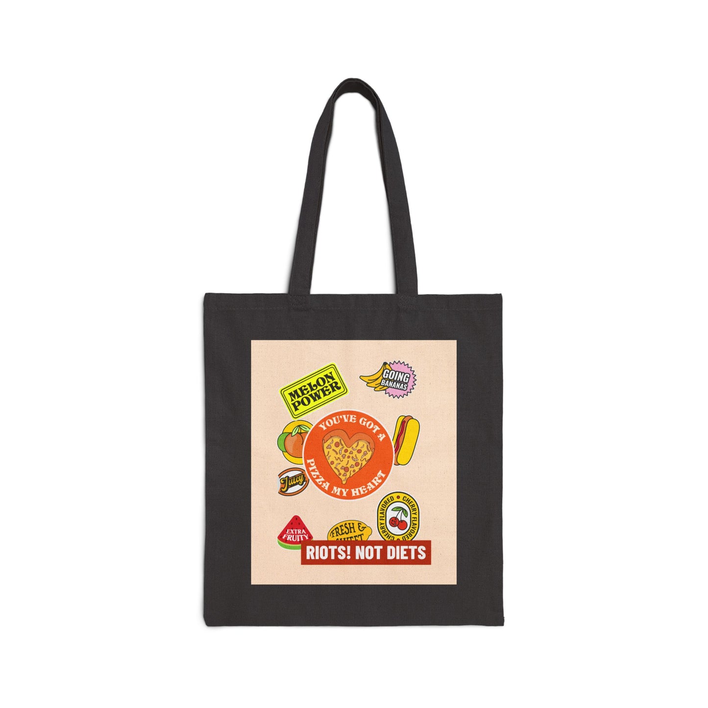 Pizza my heart Cotton Canvas Tote Bag