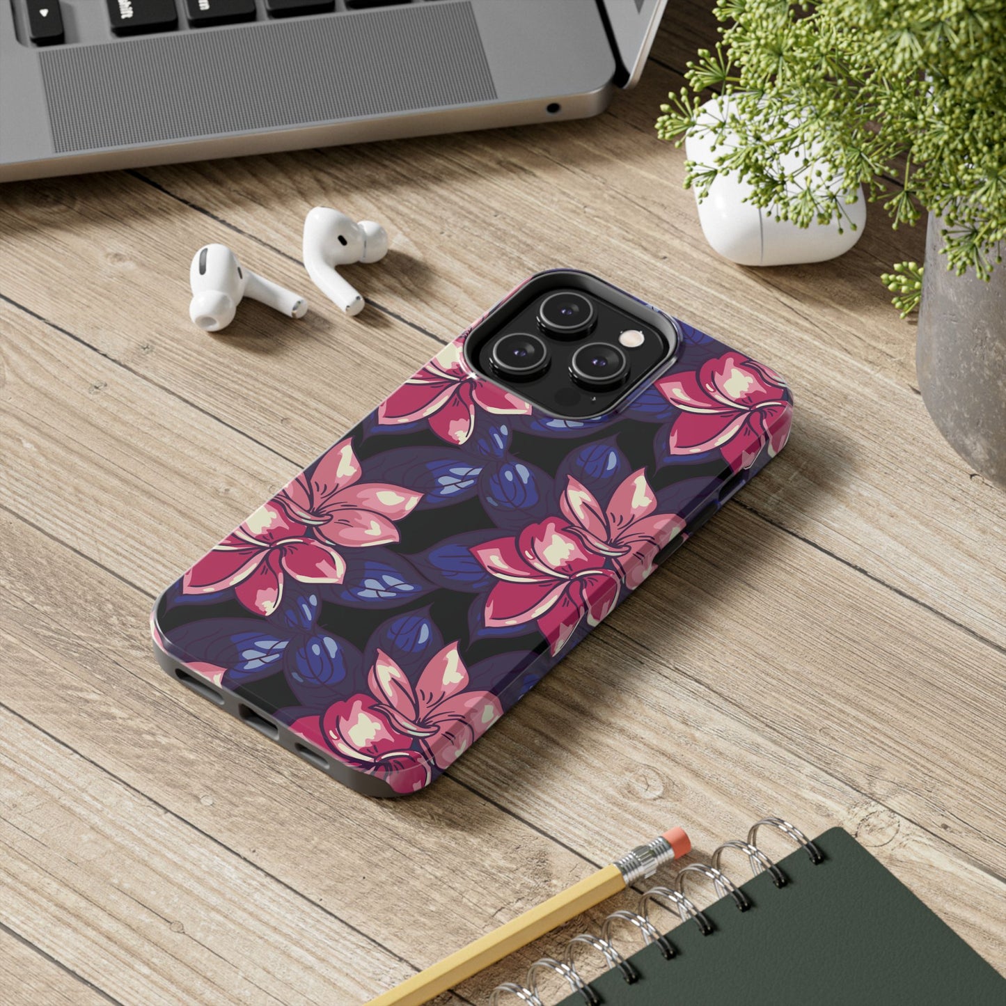 Phone Case, Floral Design, Protective Case, Cover, Strong, Durable, Custom Shell
