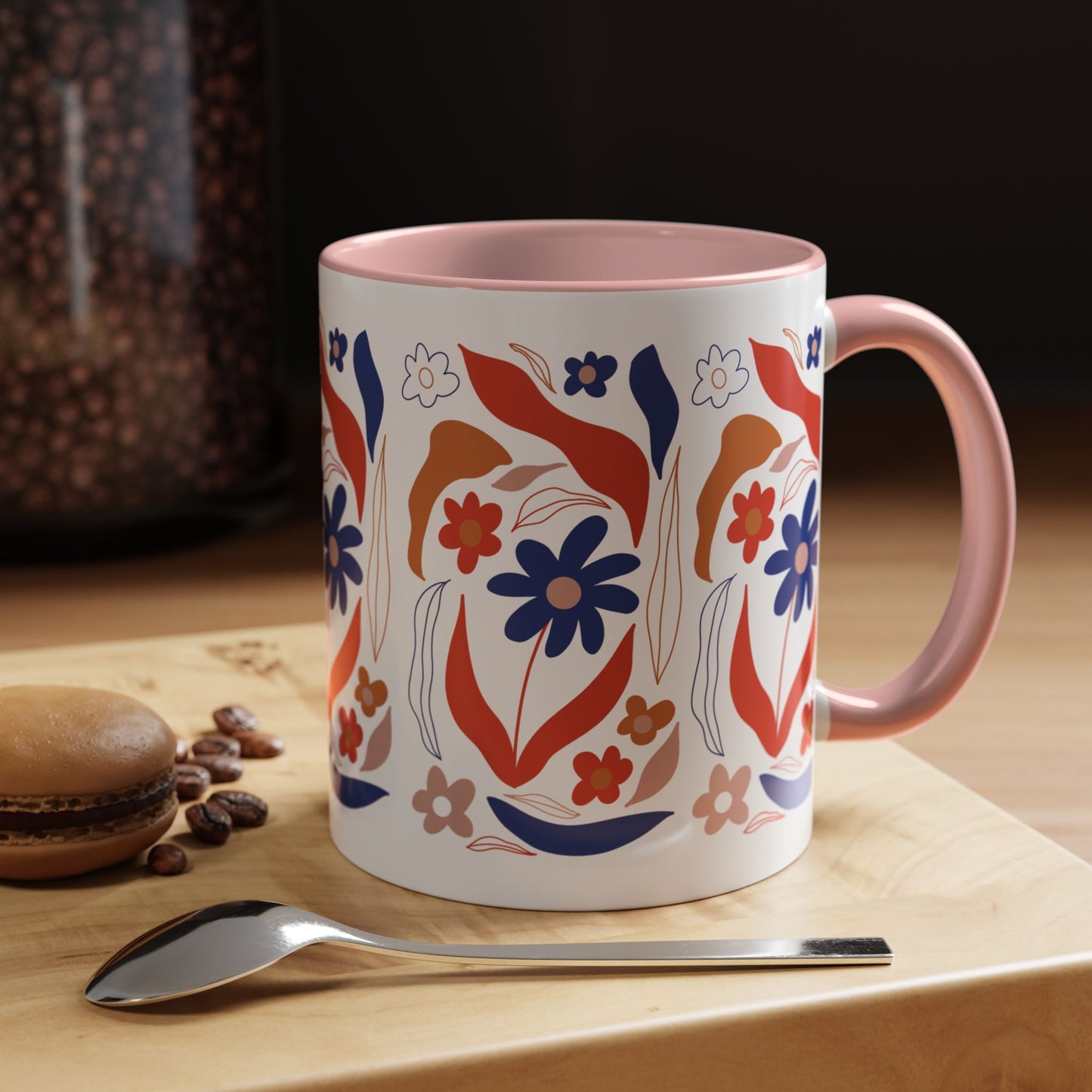 Floral Accent Coffee Mug