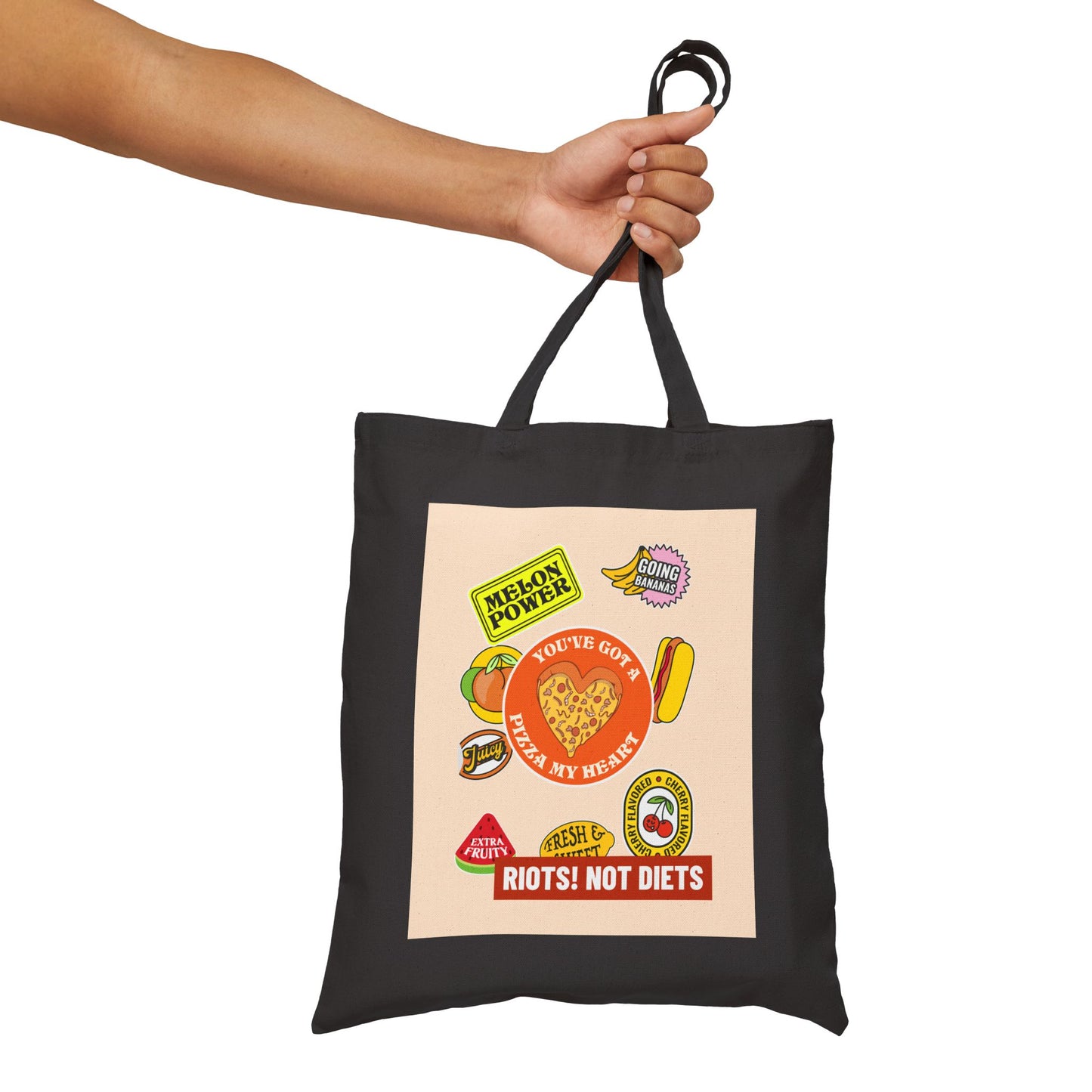 Pizza my heart Cotton Canvas Tote Bag