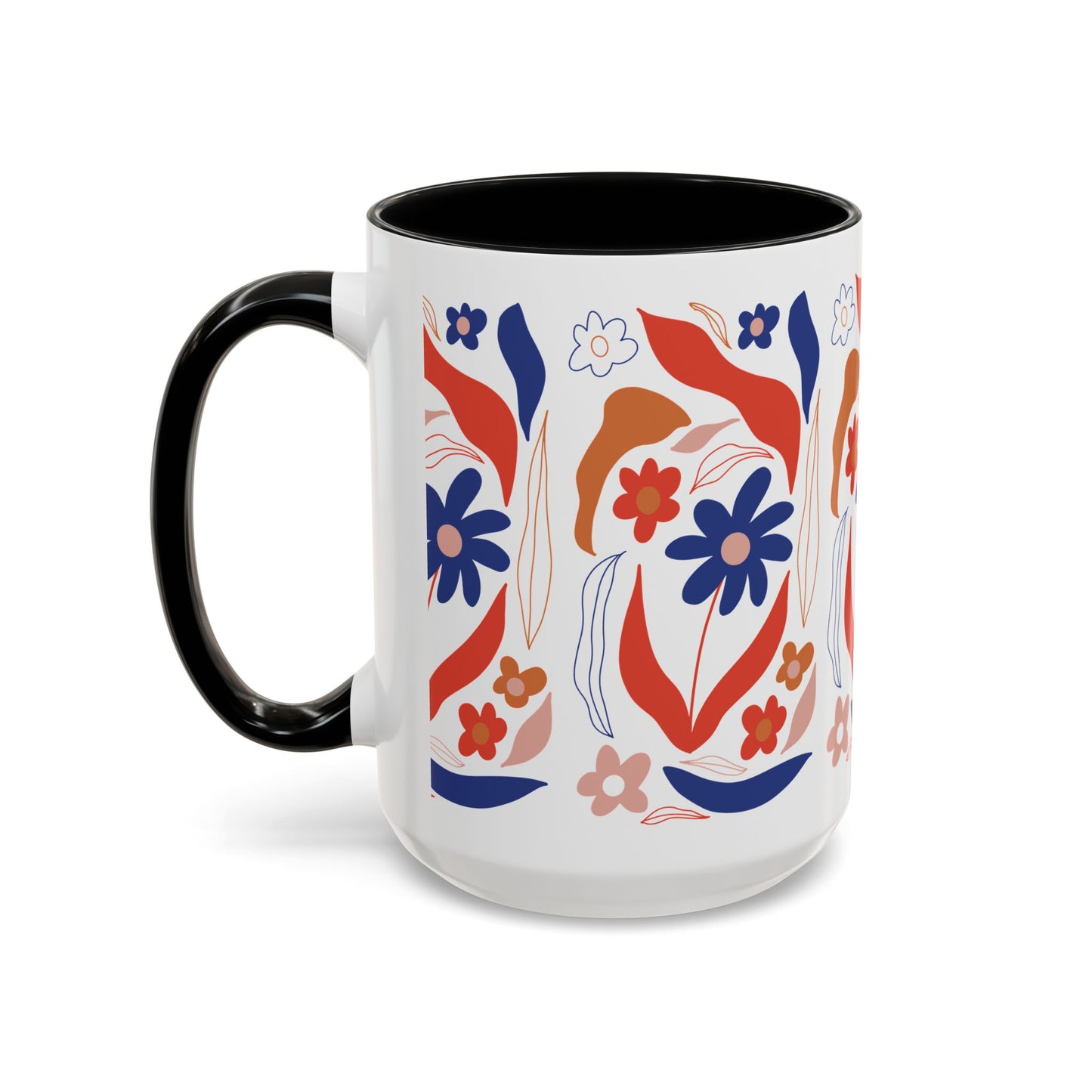 Floral Accent Coffee Mug
