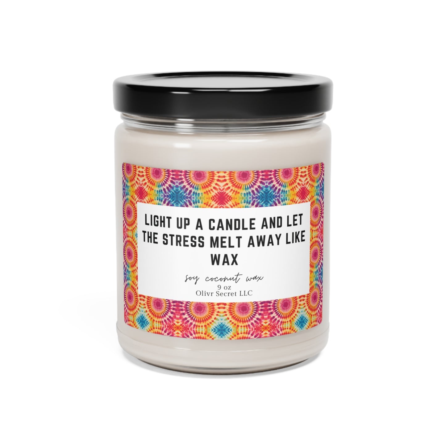 Light up a candle and let the stress melt away like wax Scented Soy Candle, 9oz