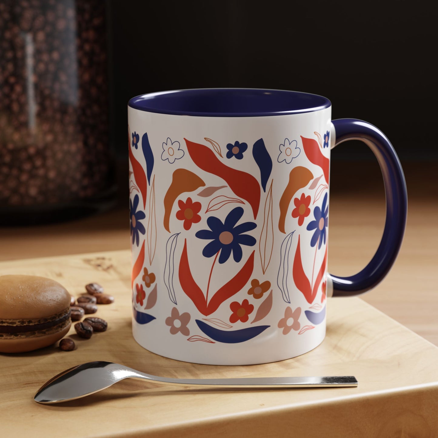 Floral Accent Coffee Mug