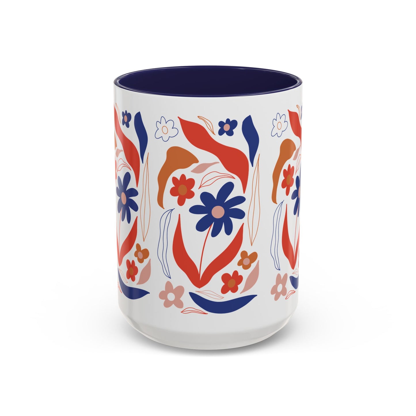 Floral Accent Coffee Mug