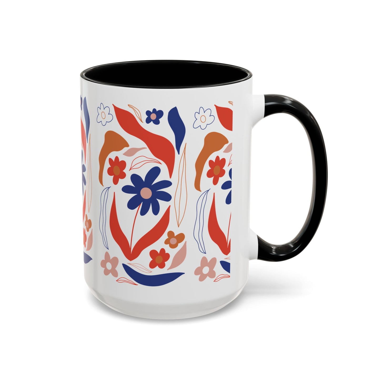 Floral Accent Coffee Mug