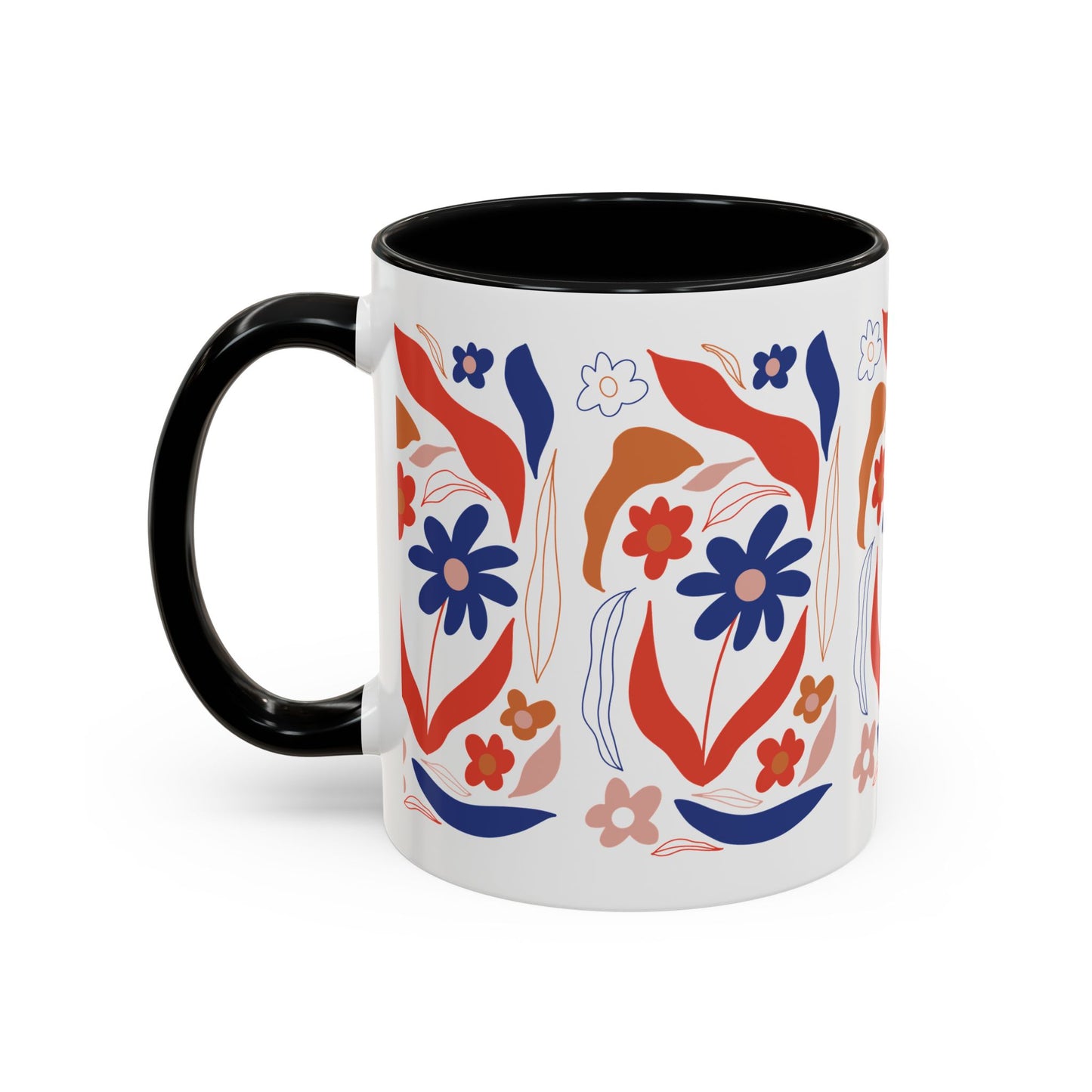 Floral Accent Coffee Mug