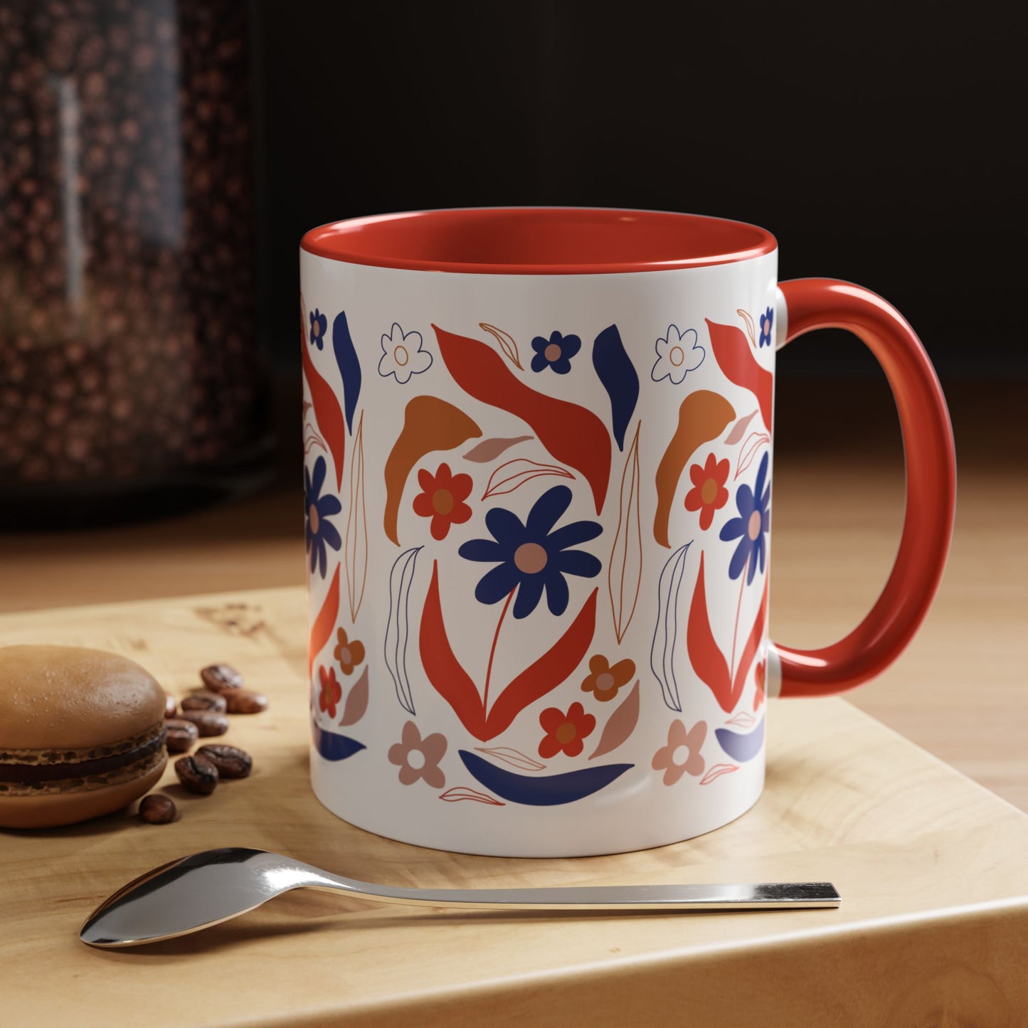 Floral Accent Coffee Mug