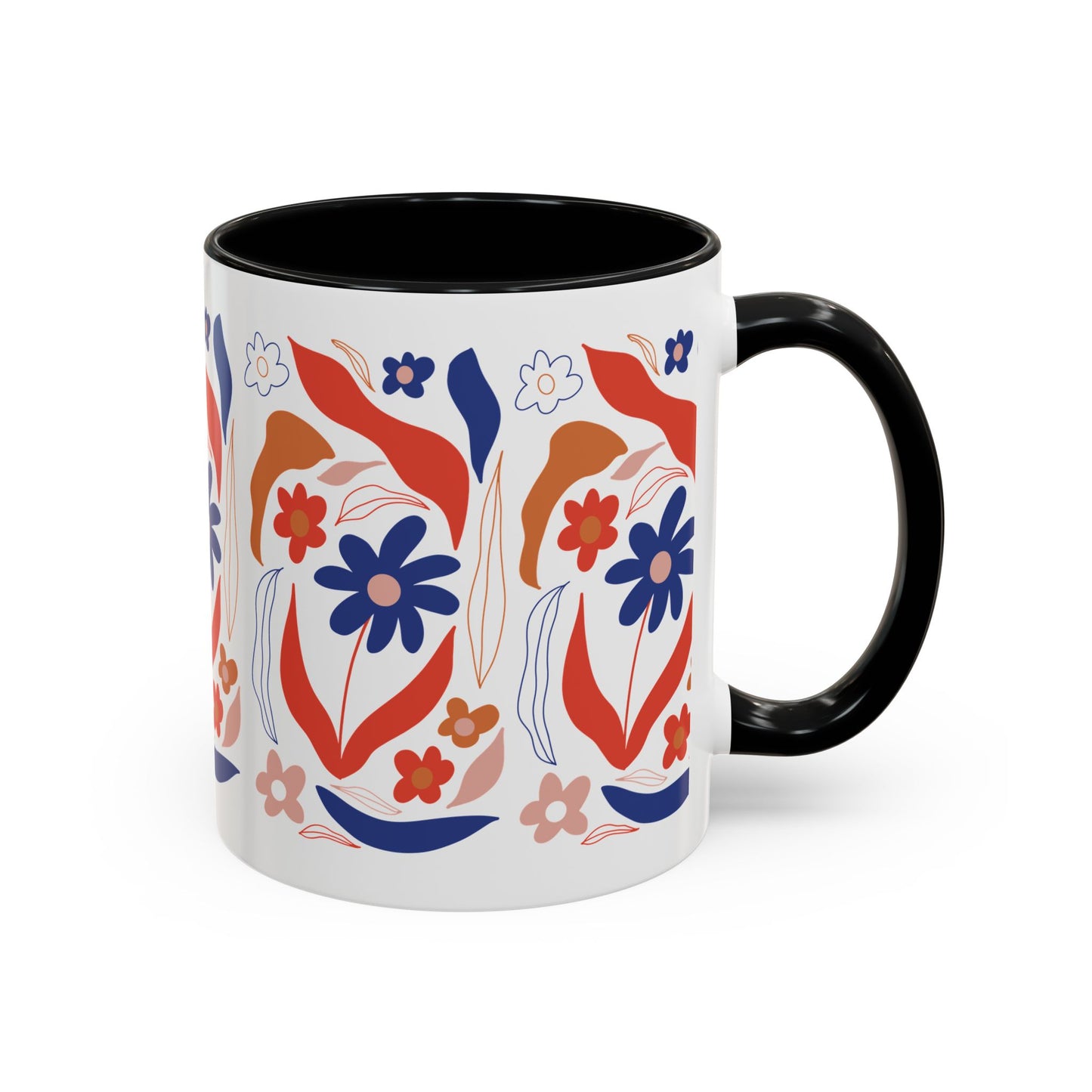 Floral Accent Coffee Mug