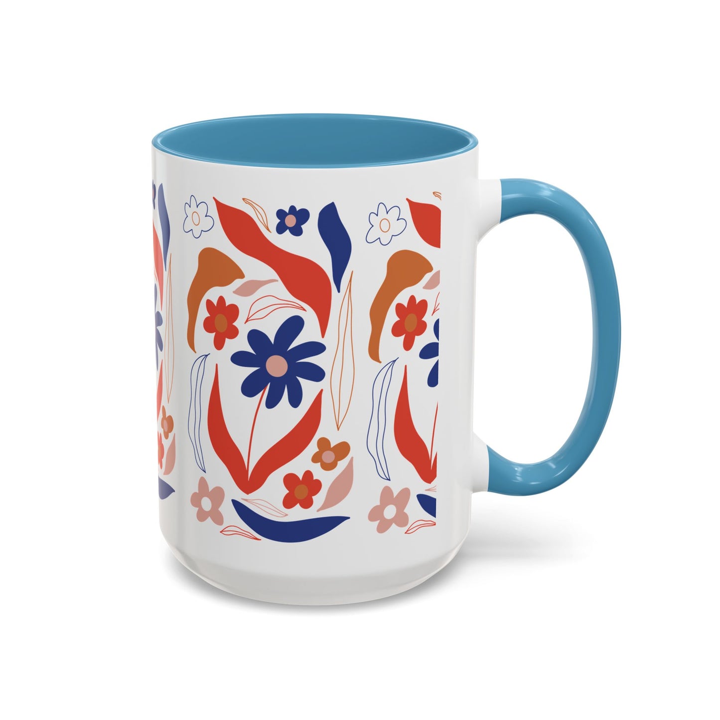 Floral Accent Coffee Mug