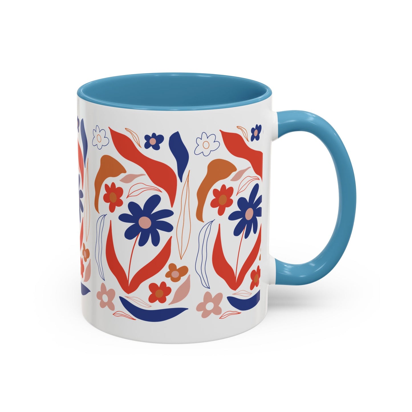 Floral Accent Coffee Mug
