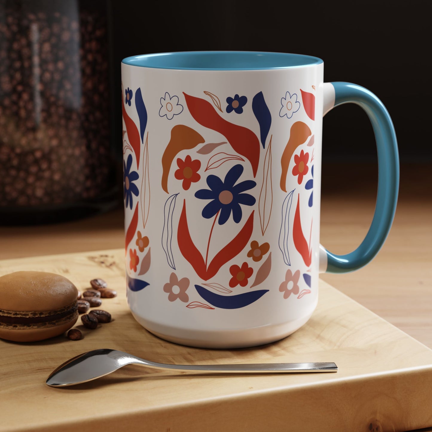 Floral Accent Coffee Mug