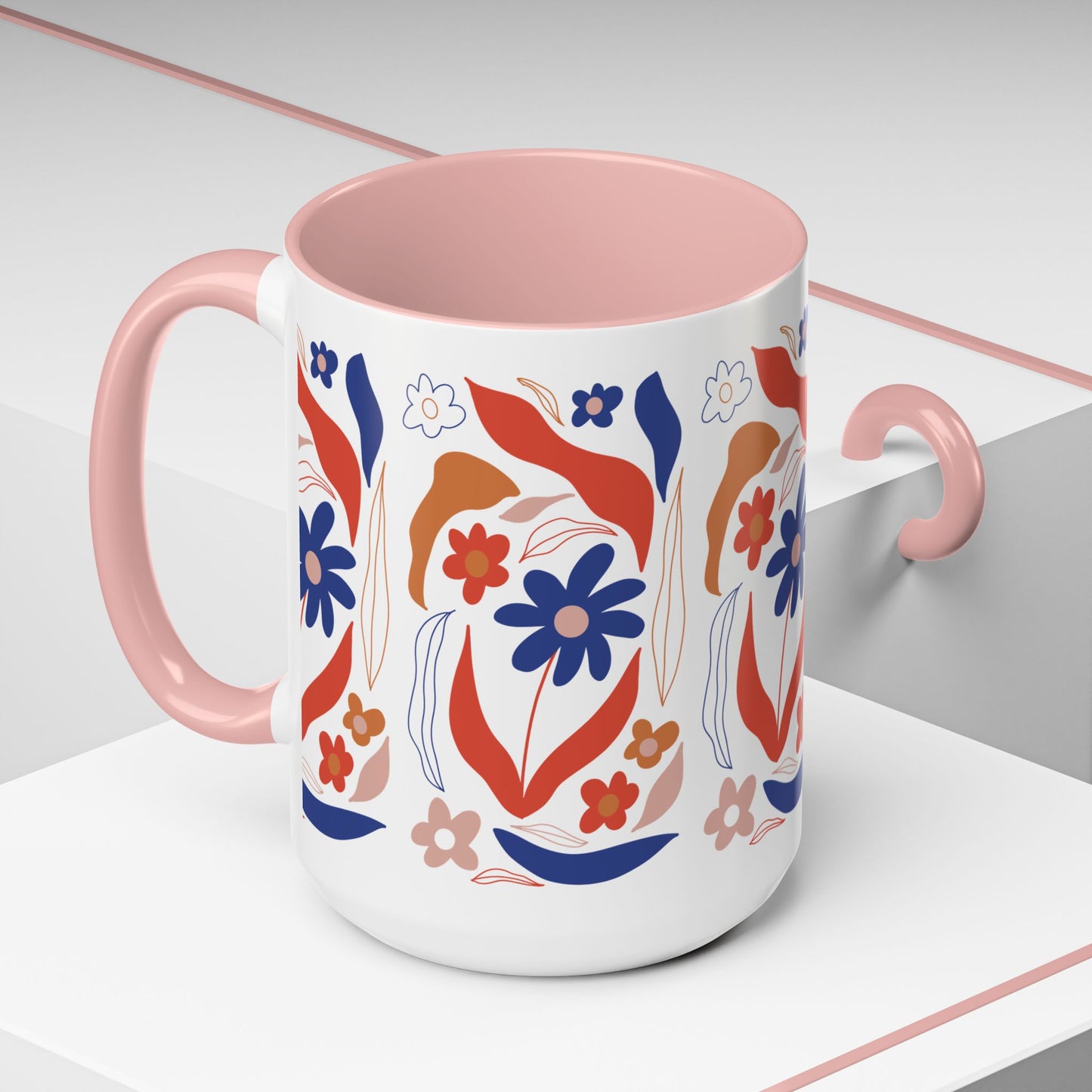 Floral Accent Coffee Mug