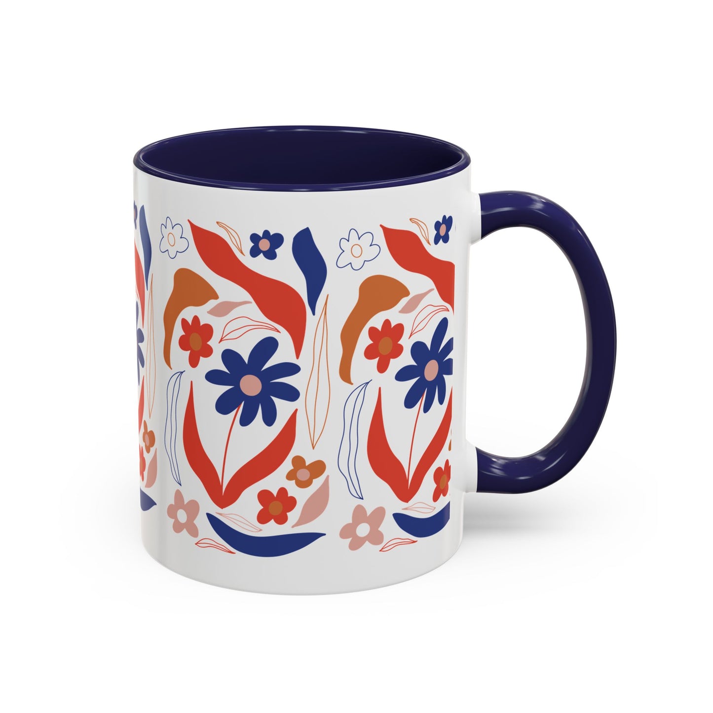 Floral Accent Coffee Mug
