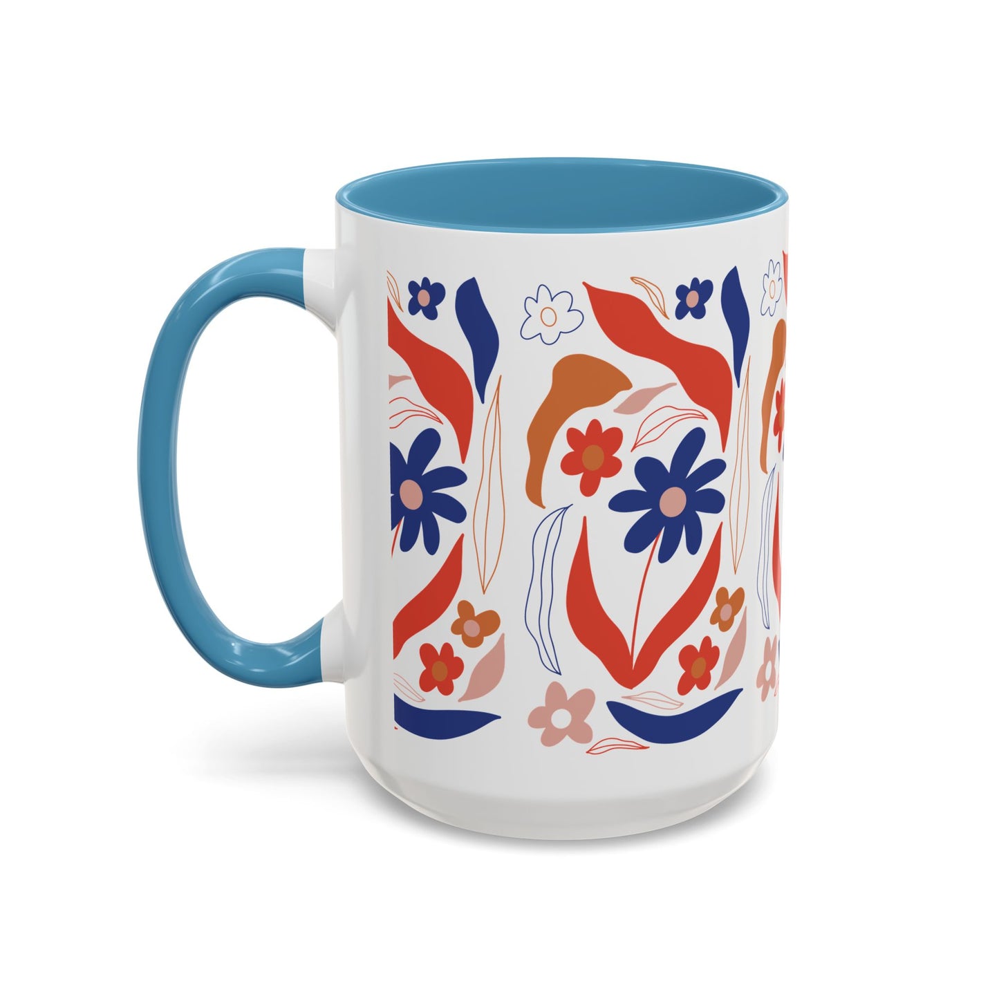 Floral Accent Coffee Mug