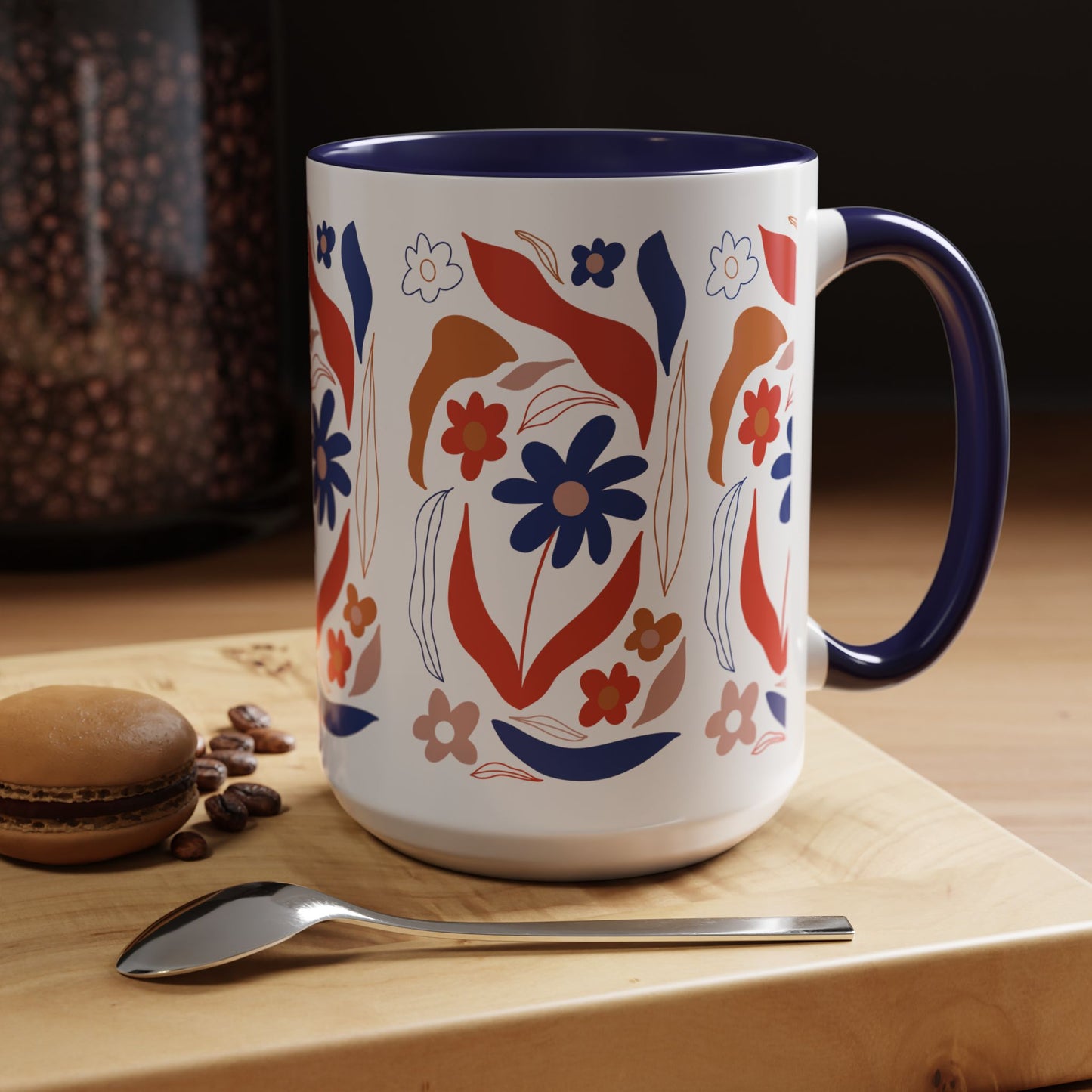 Floral Accent Coffee Mug