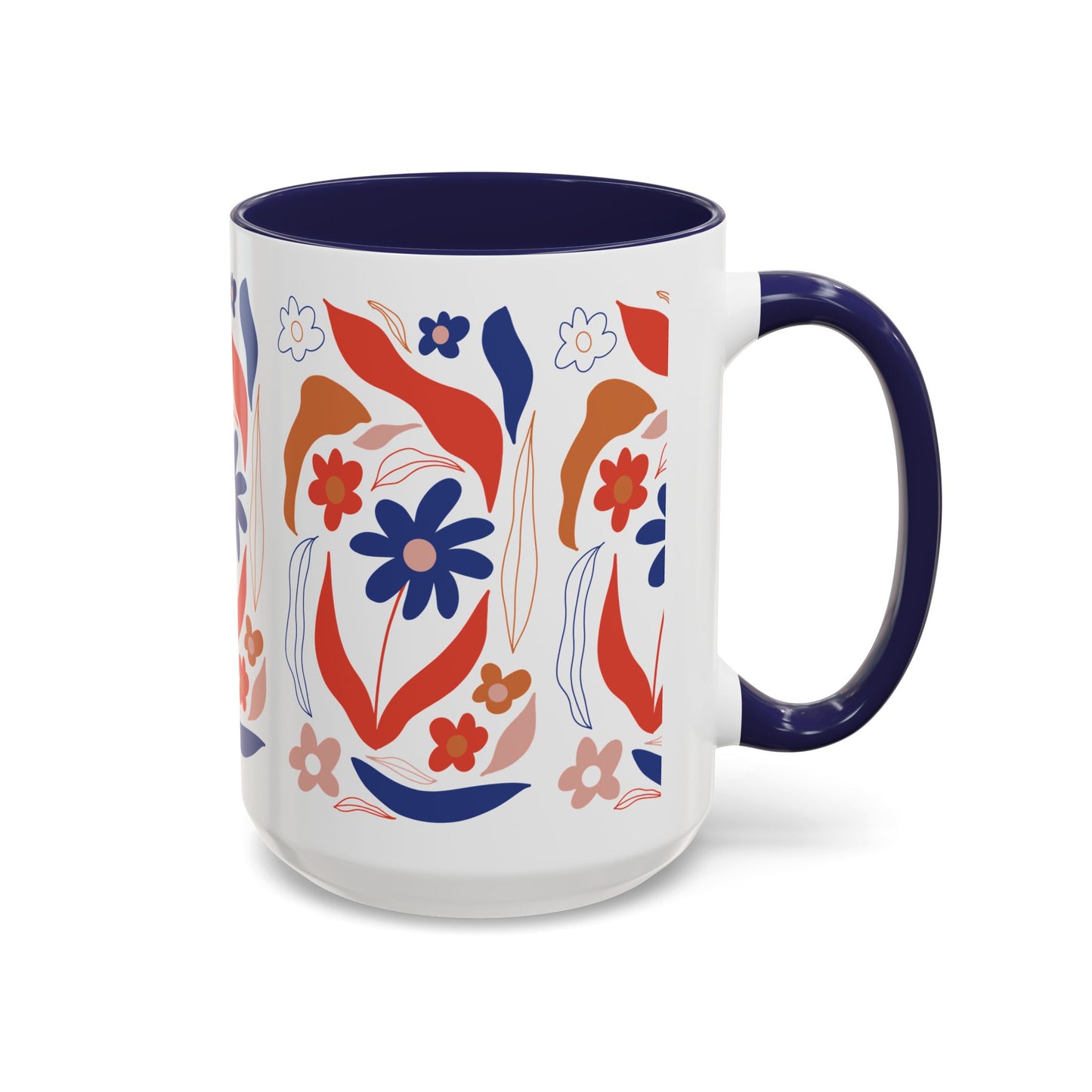 Floral Accent Coffee Mug