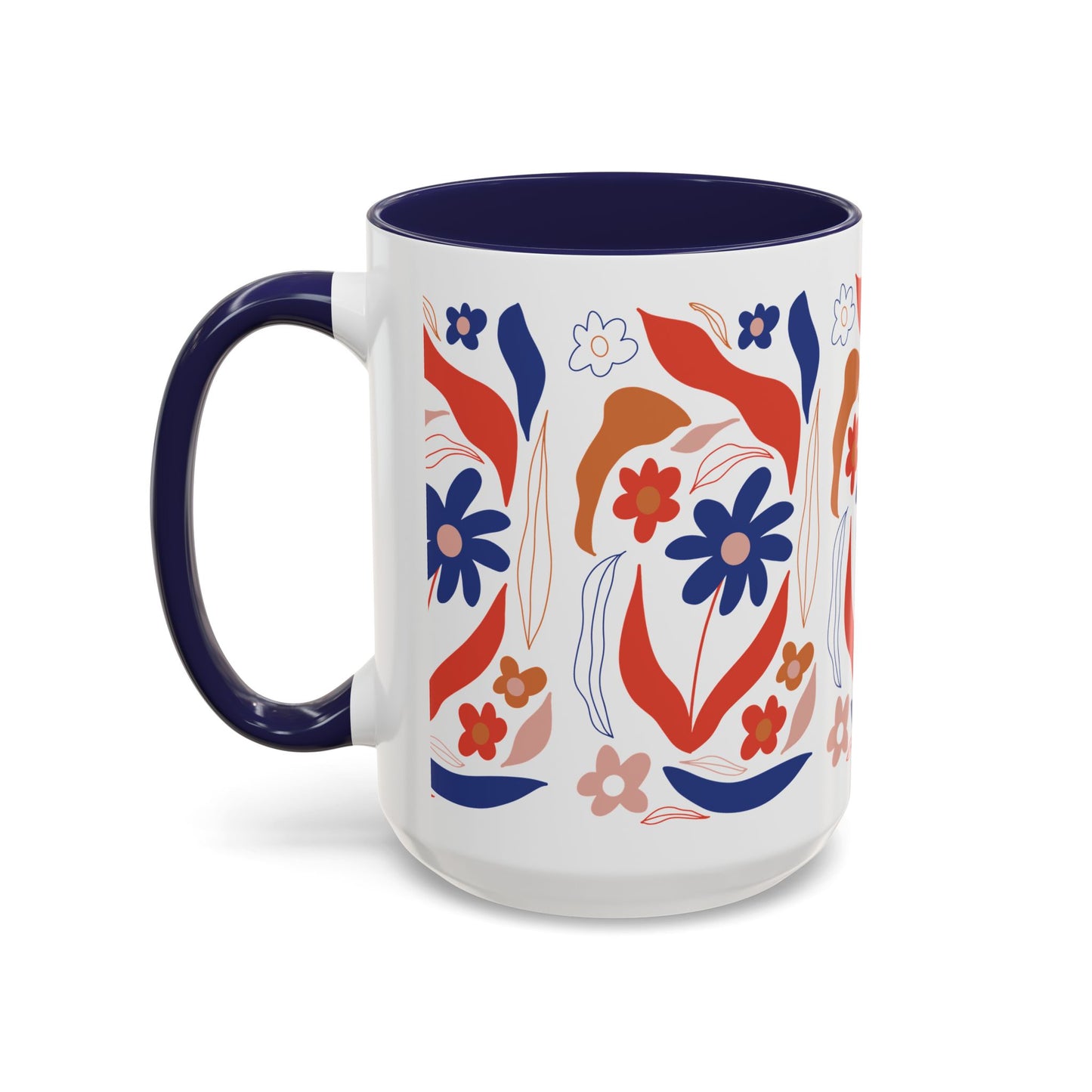 Floral Accent Coffee Mug