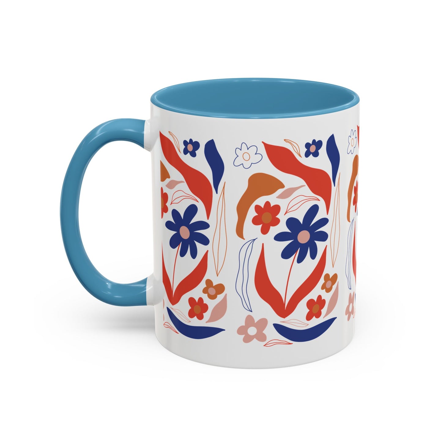 Floral Accent Coffee Mug