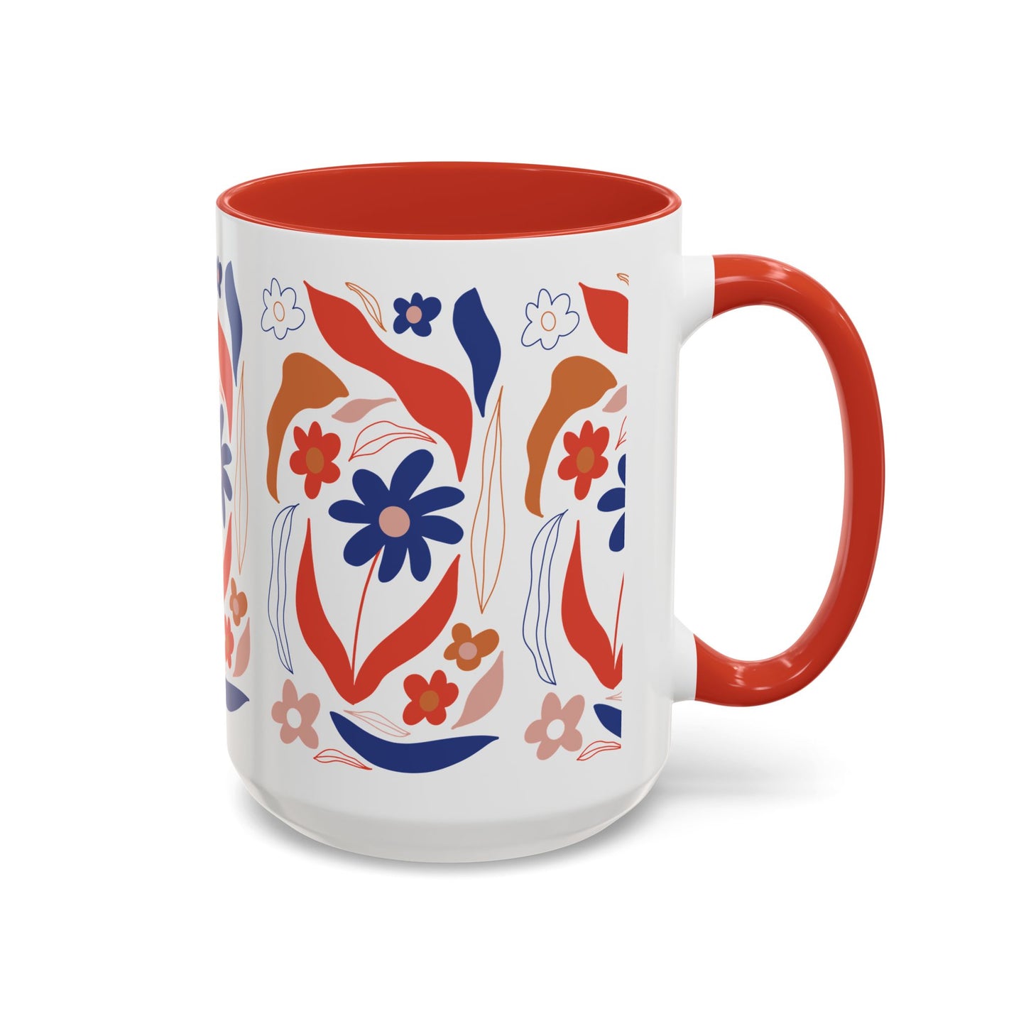 Floral Accent Coffee Mug