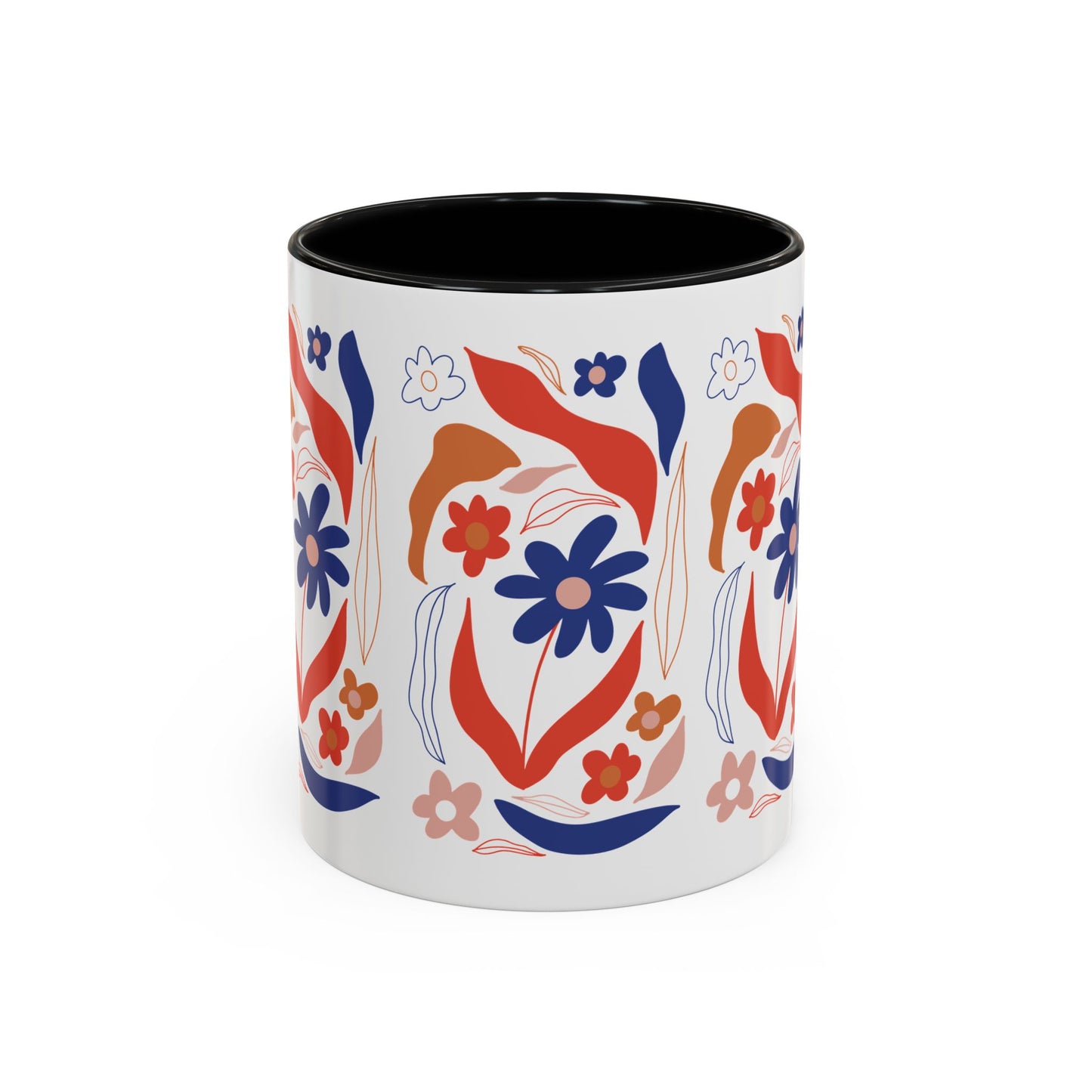 Floral Accent Coffee Mug