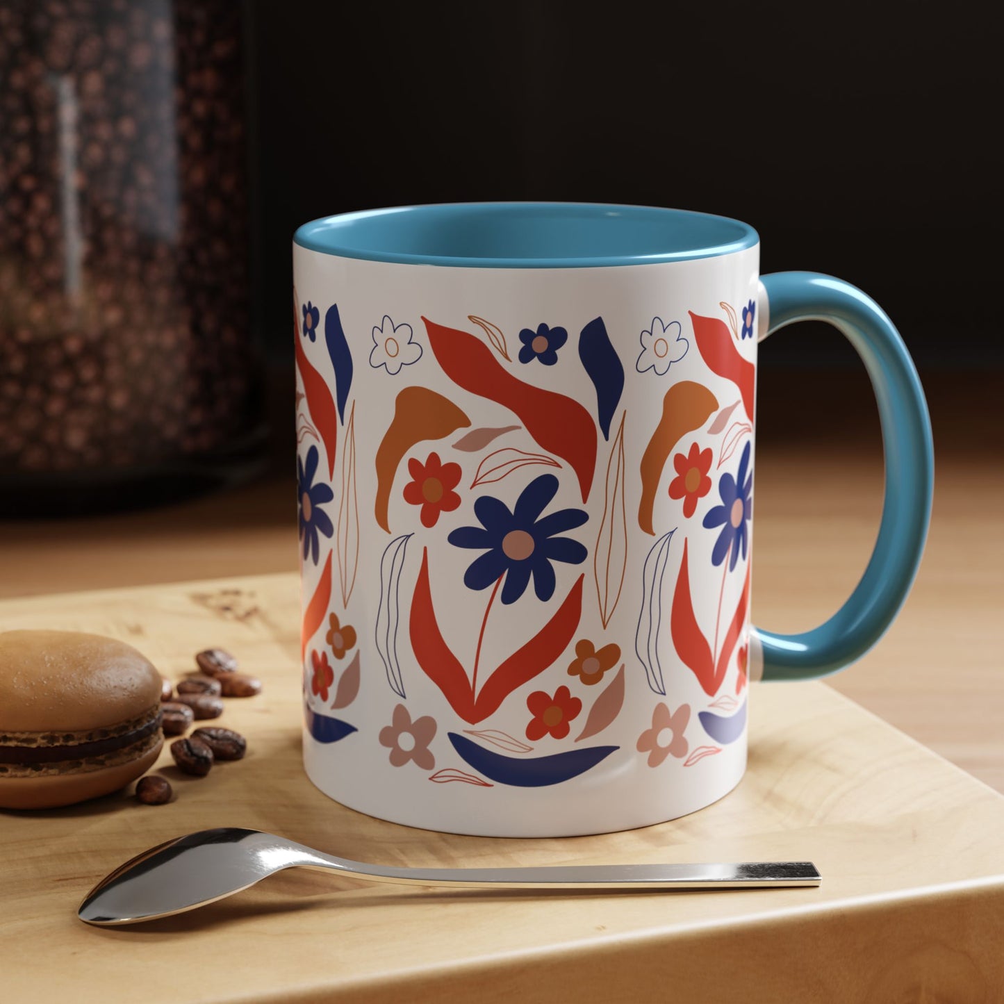 Floral Accent Coffee Mug