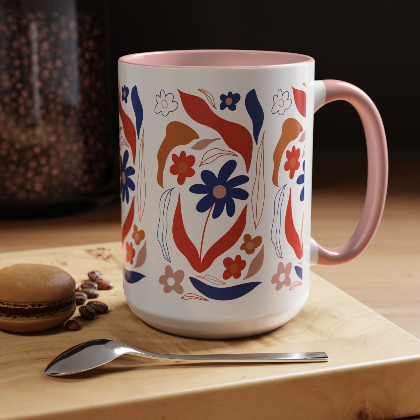 Floral Accent Coffee Mug