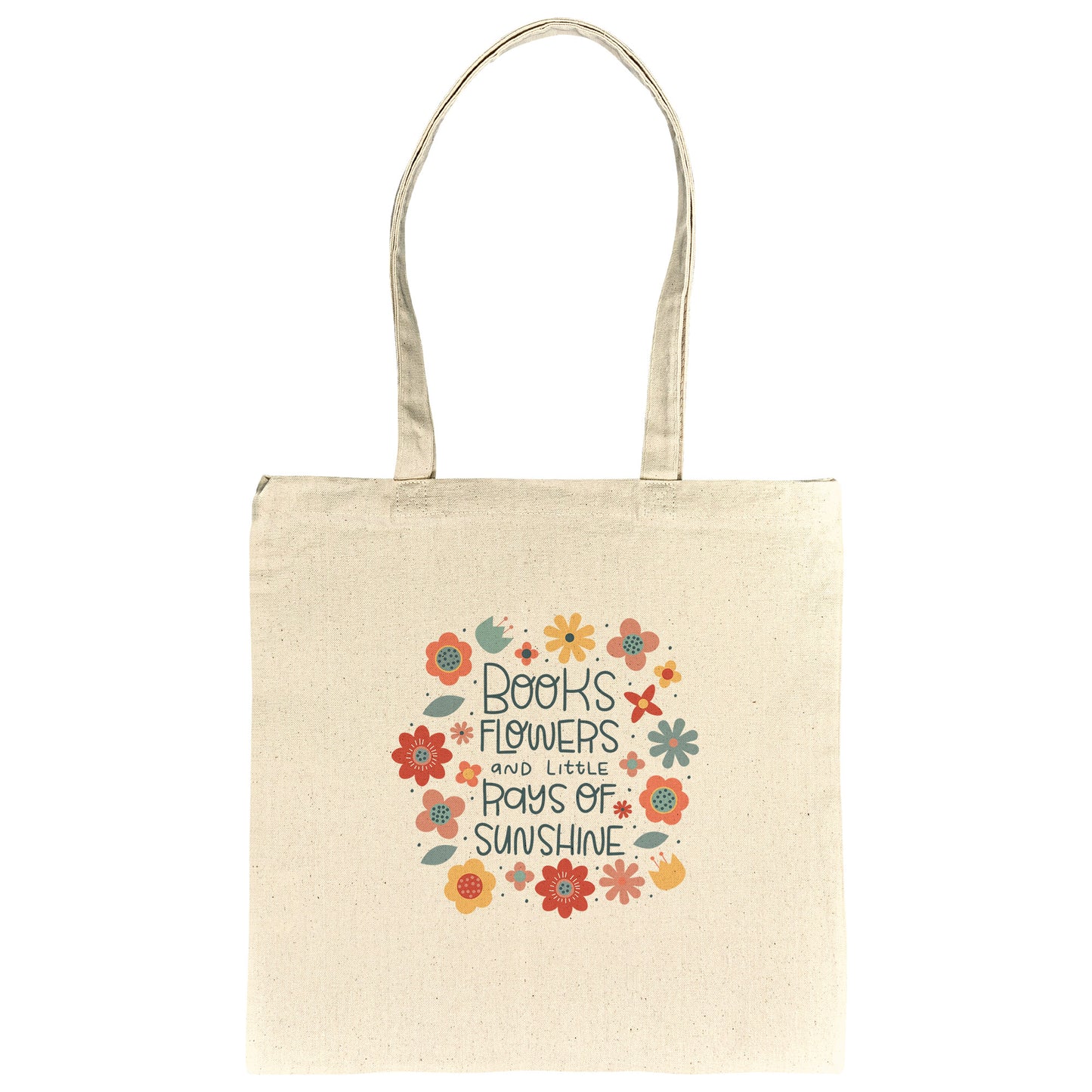 Books and Flowers Tote Bag