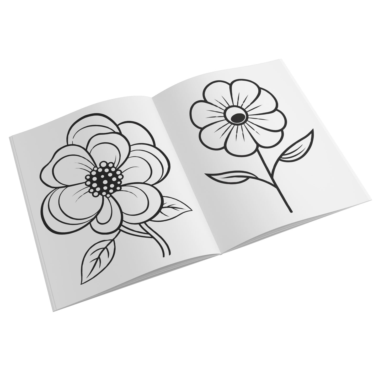 Floral Coloring Book-Easy and Beatiful