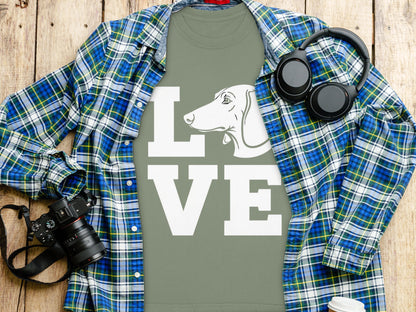 LOVE Graphic Dog T-Shirt Perfect for Dog Lovers