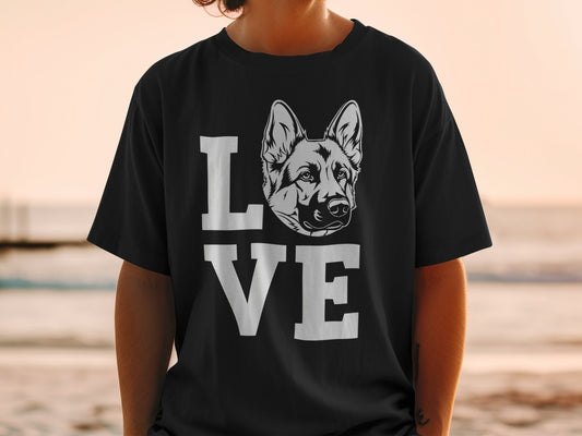 Love German Shepherd Design T-Shirt Best Gift Idea