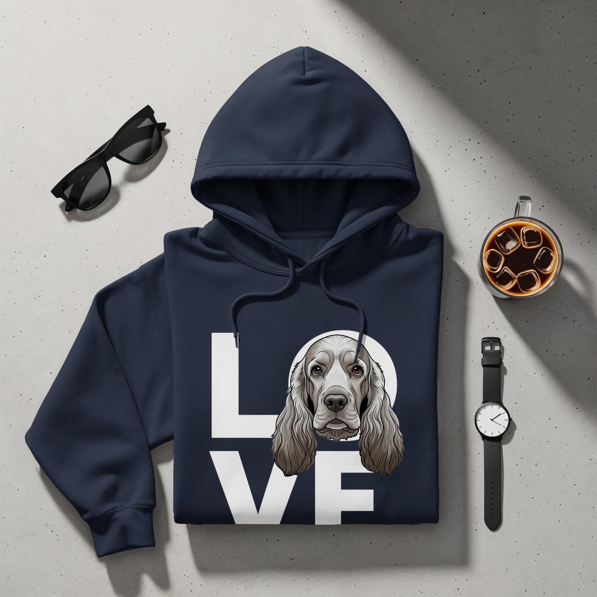 Love Cocker Spaniel Hoodie for Dog Lovers