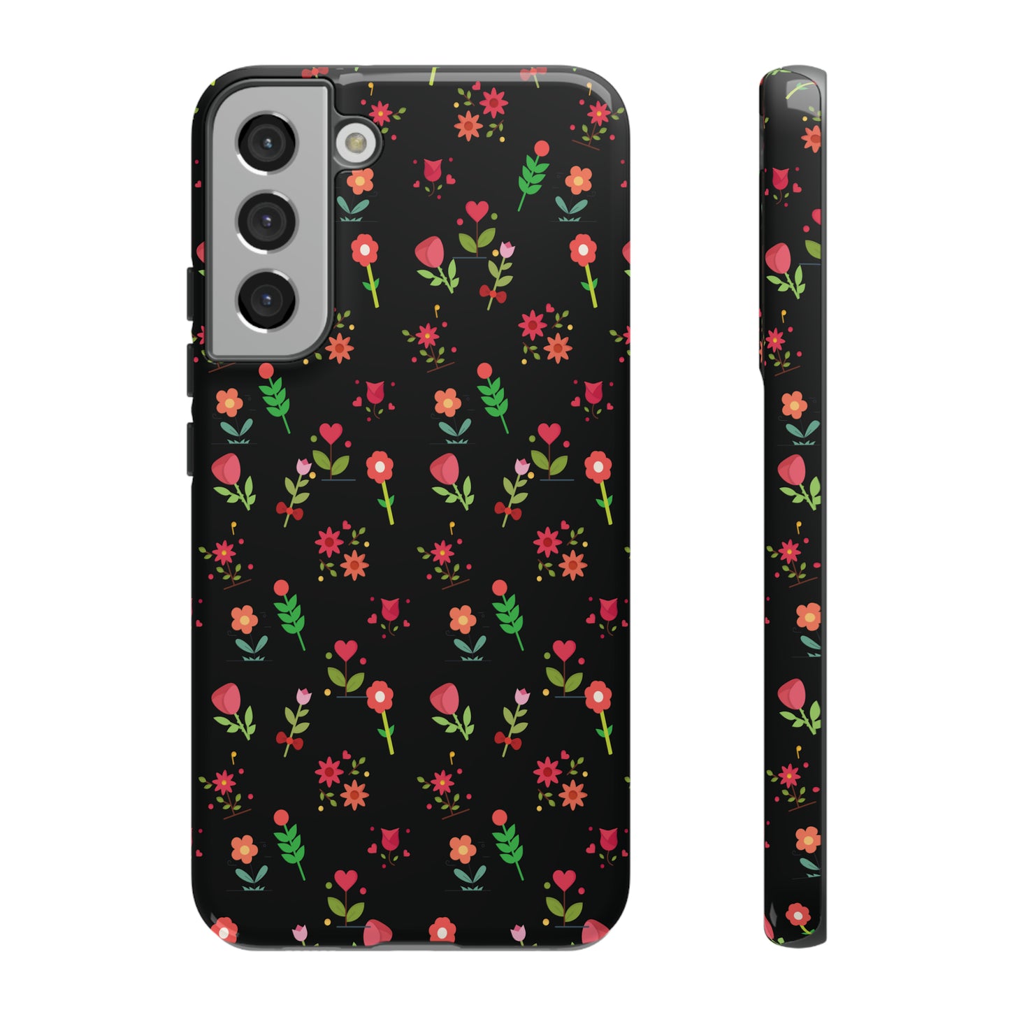 Flowers Pattern Splatter Phone Tough Cases