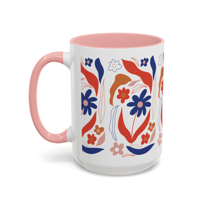 Floral Accent Coffee Mug