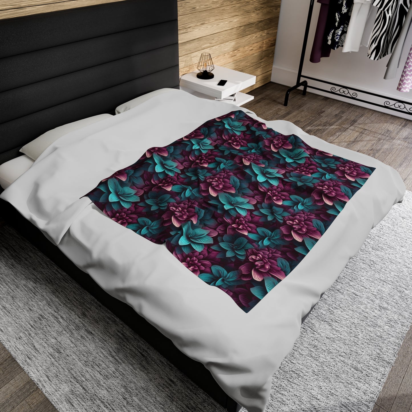 3D flowers Velveteen Plush Blanket