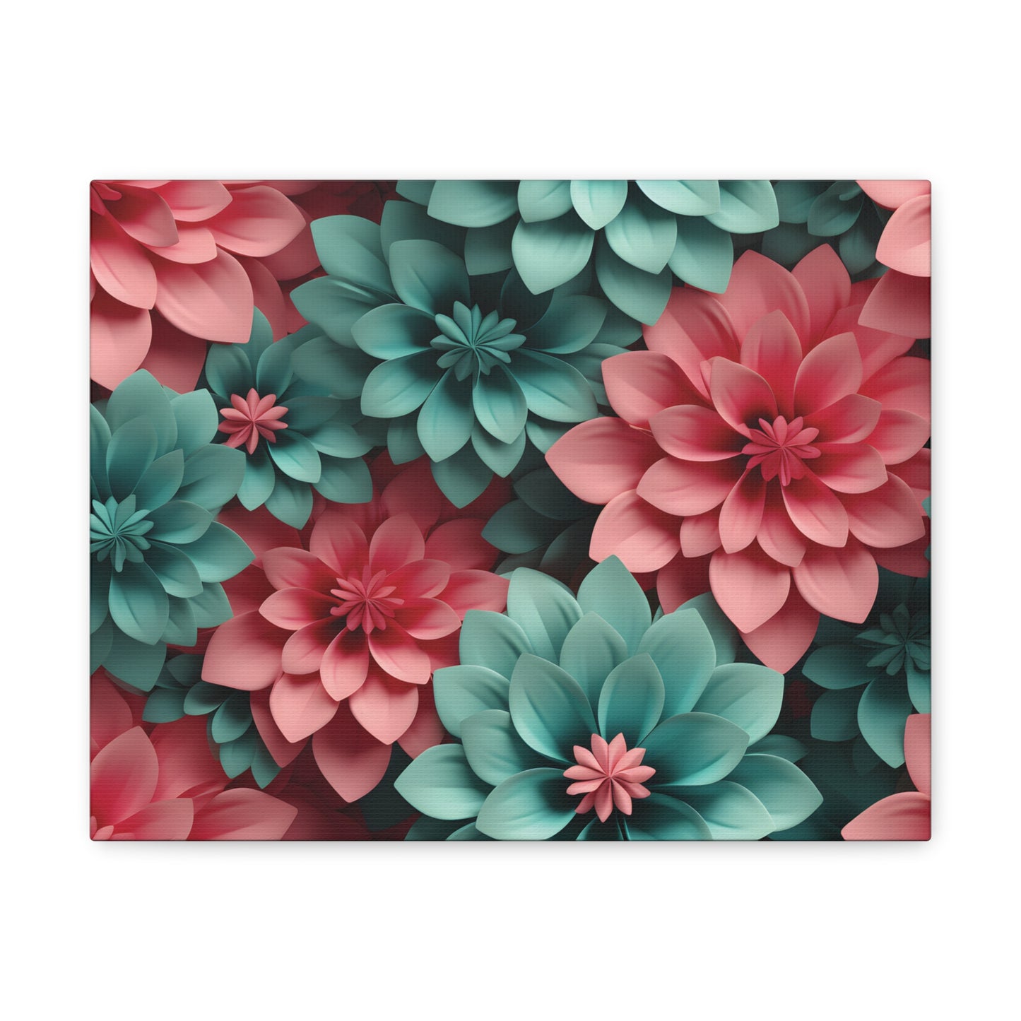 3D Flowers Gallery Wraps