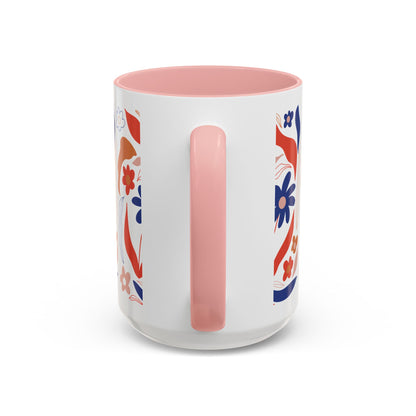 Floral Accent Coffee Mug
