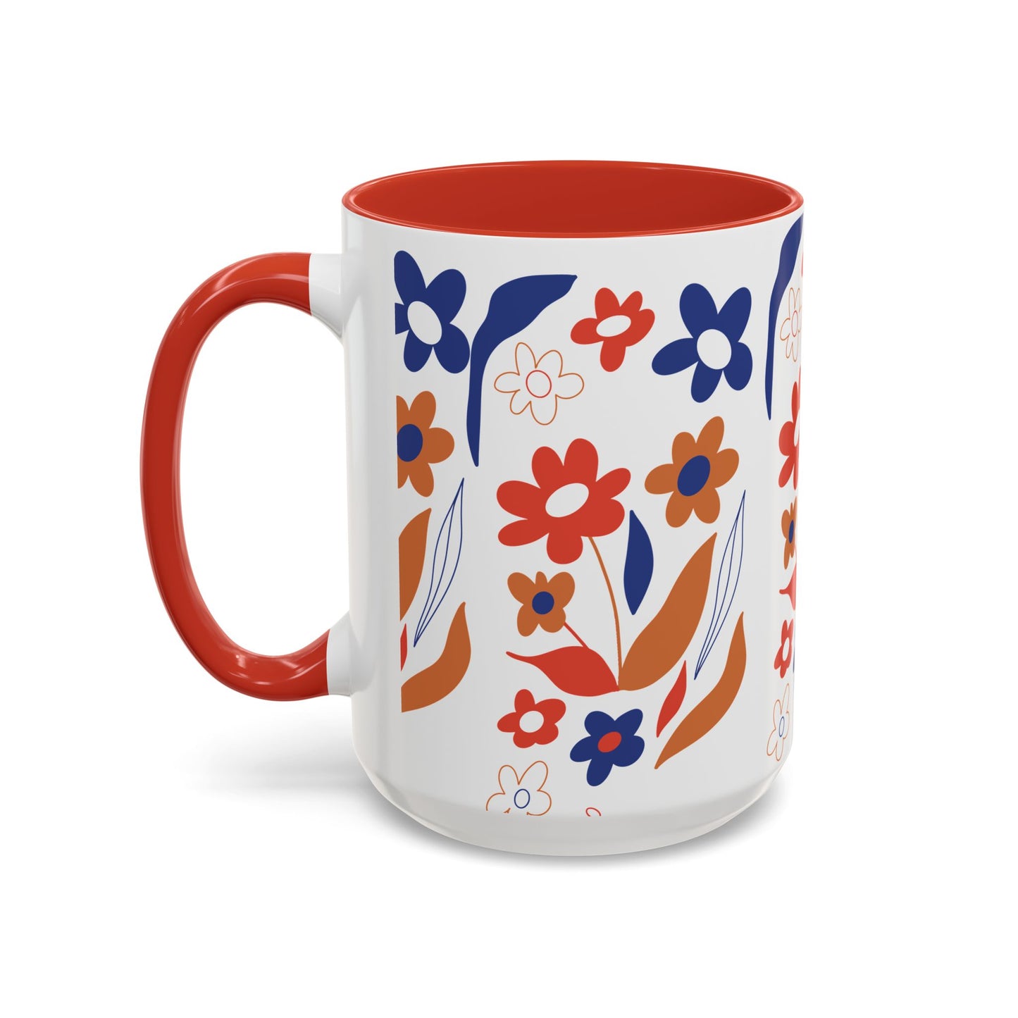 Floral Accent Coffee Mug