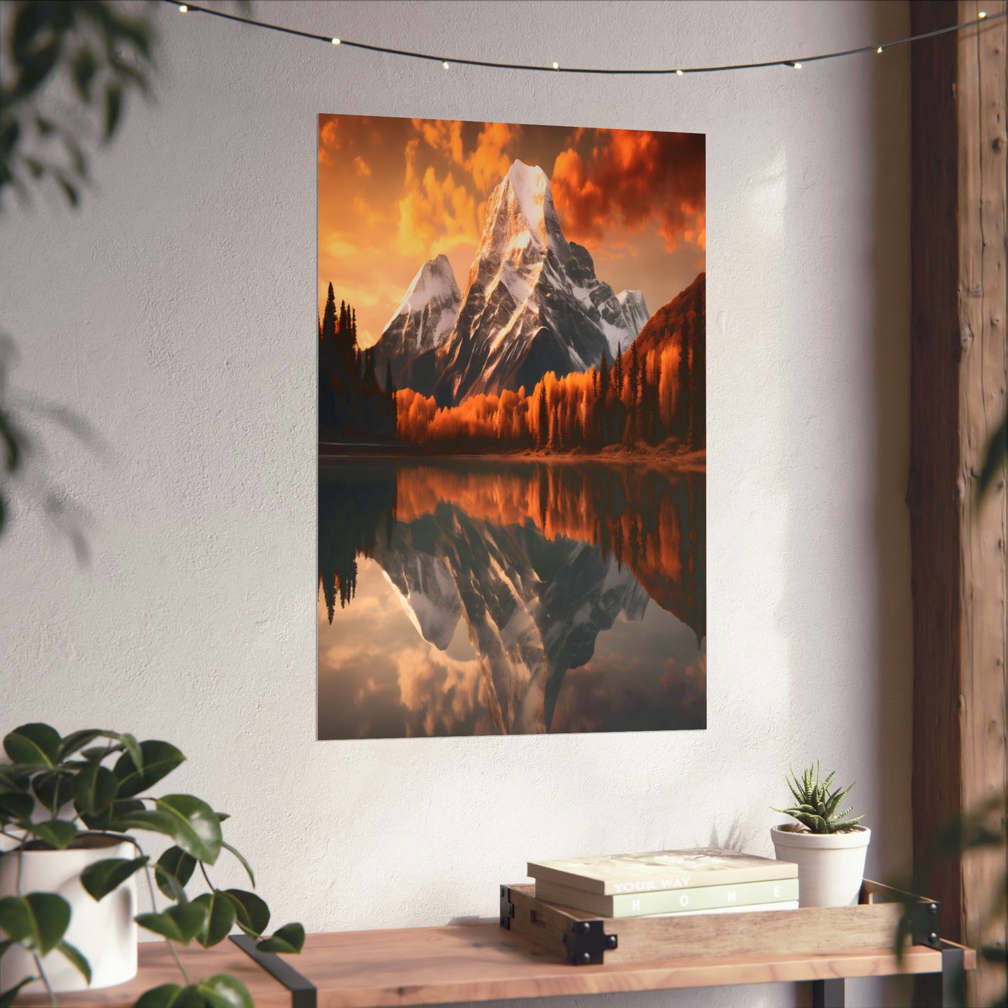 Mountain and River view Matte Vertical Posters