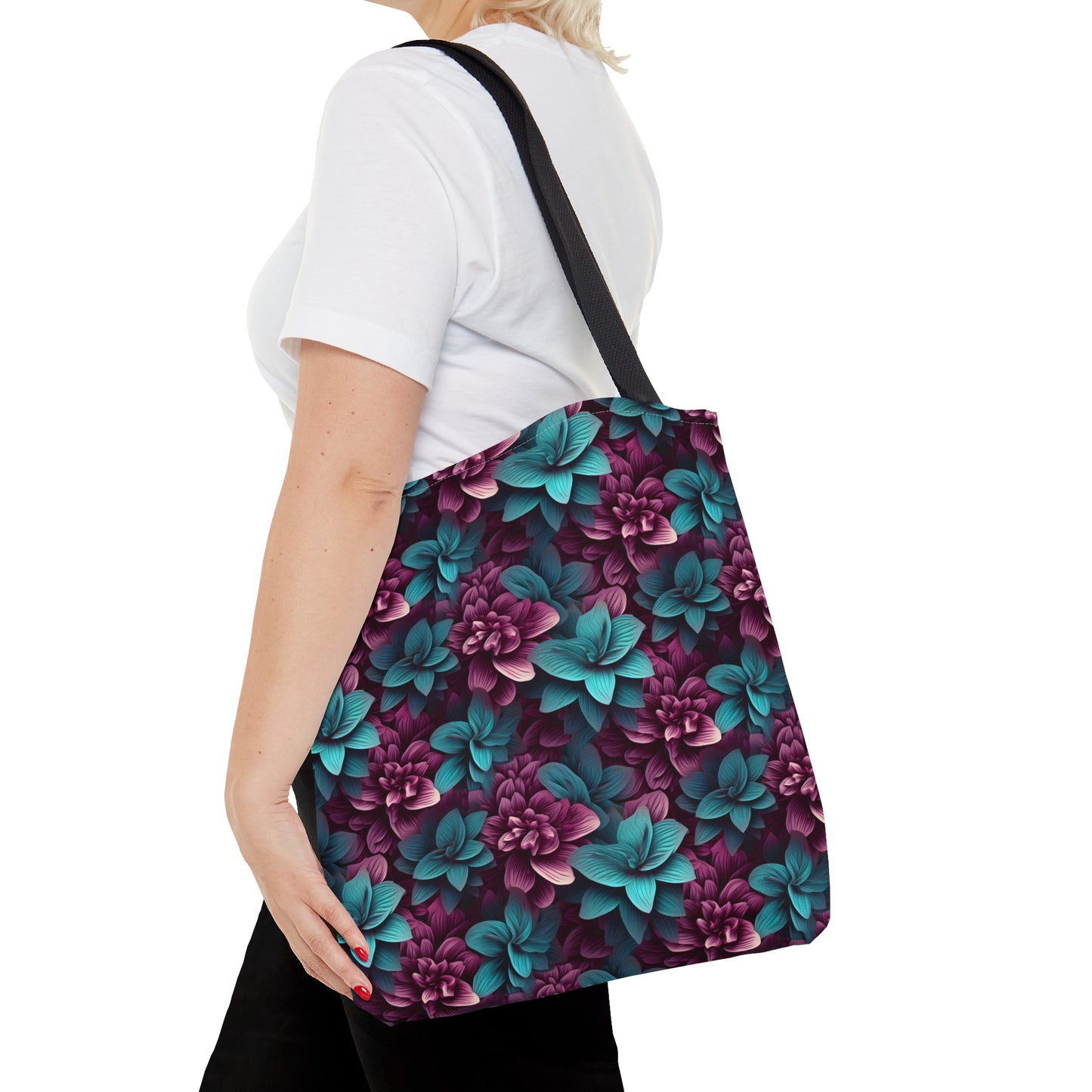 3D Flowers Tote Bag