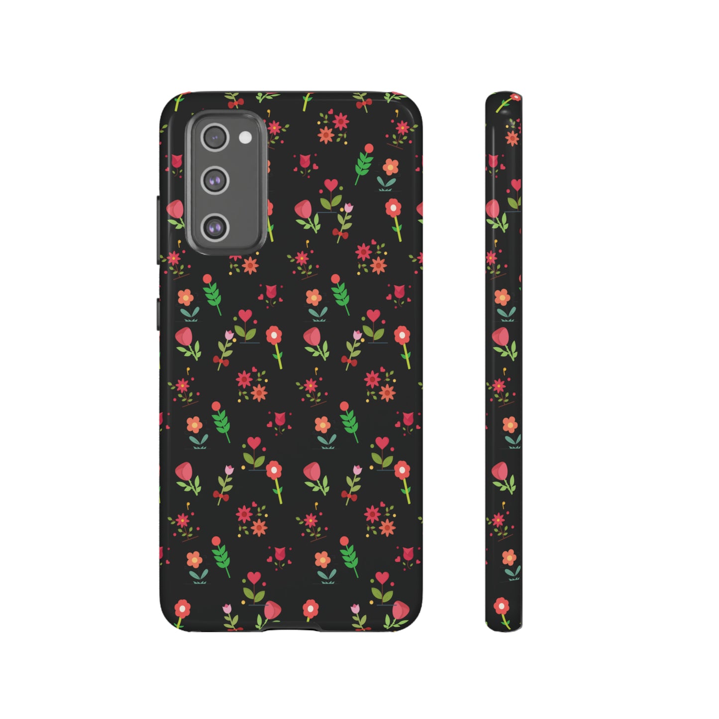 Flowers Pattern Splatter Phone Tough Cases