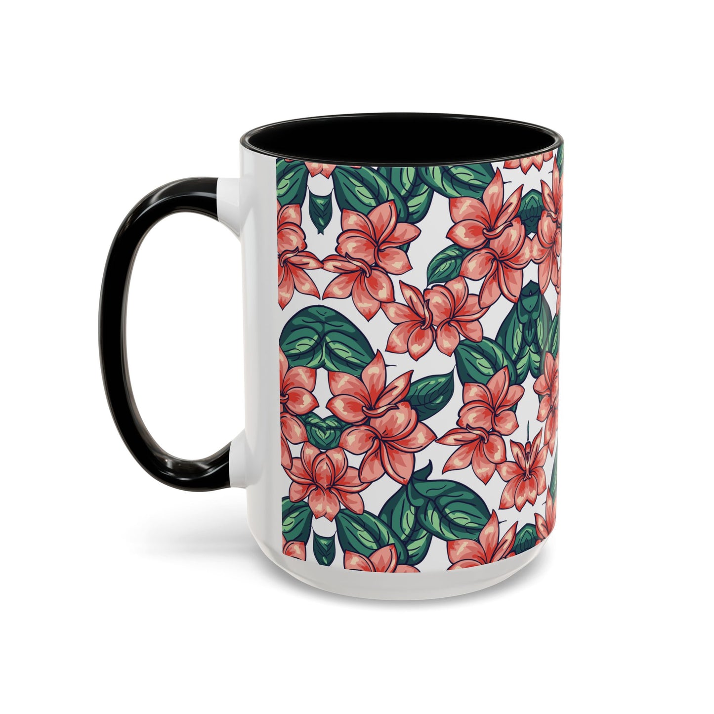 Floral Accent Coffee Mug