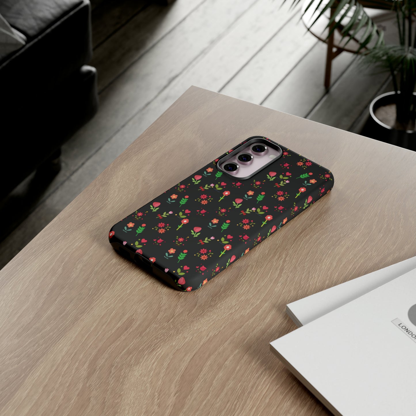 Flowers Pattern Splatter Phone Tough Cases