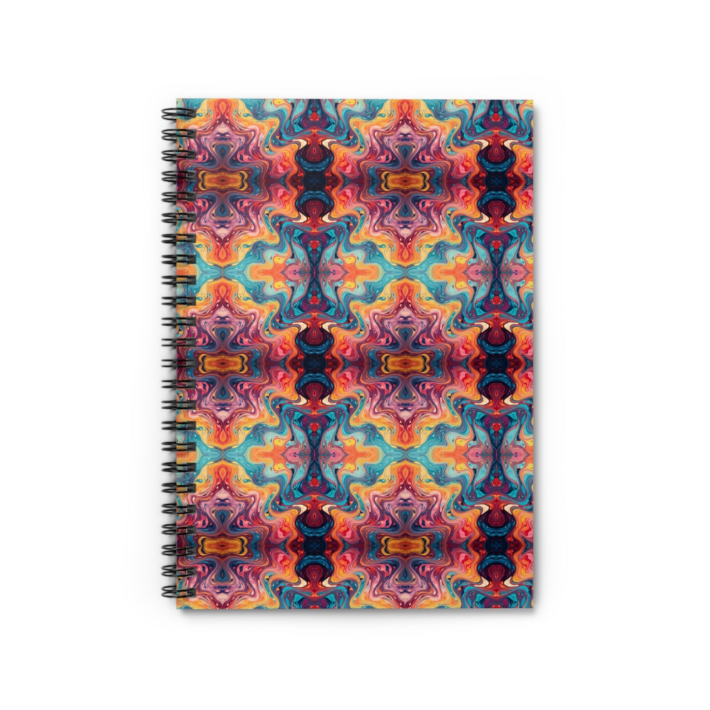 Colorful Paint Splatter Spiral Notebook - Ruled Line