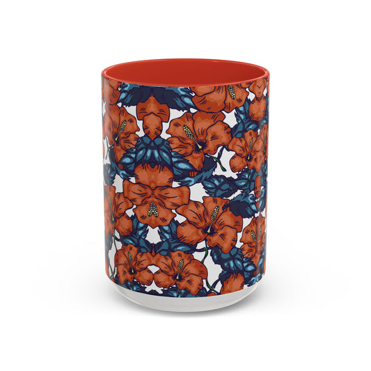 Floral Accent Coffee Mug