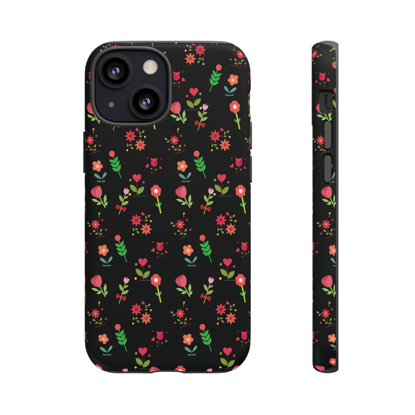 Flowers Pattern Splatter Phone Tough Cases