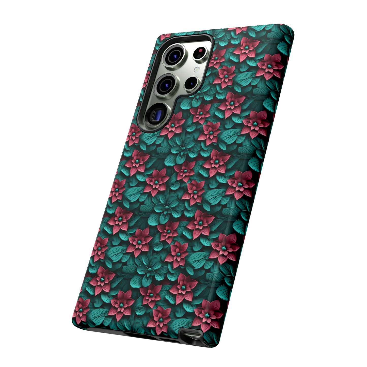 3D flowers Tough Cases