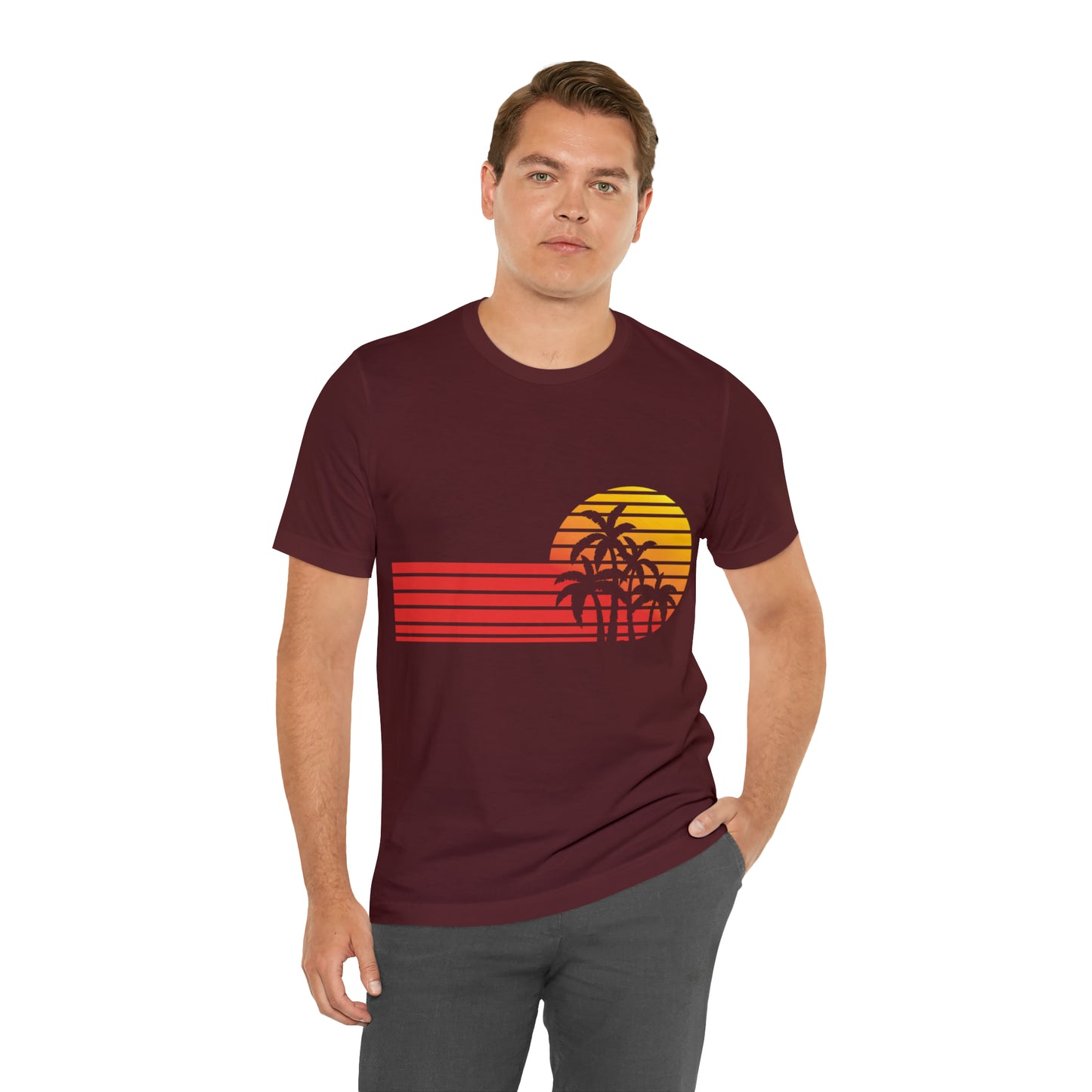 Retro Sunset with Palm T-Shirt