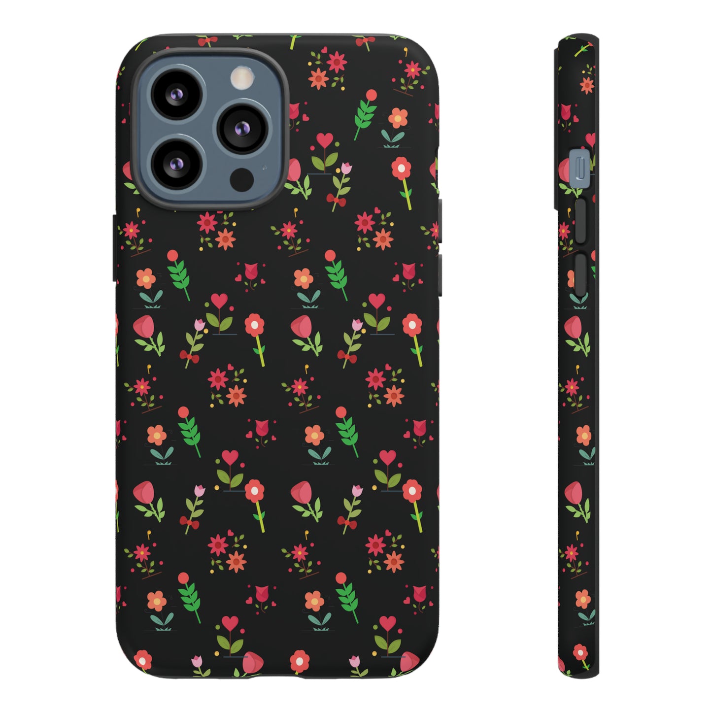 Flowers Pattern Splatter Phone Tough Cases