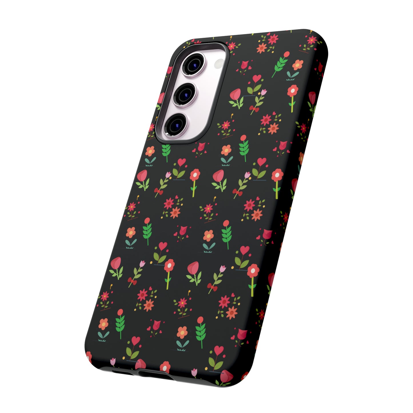 Flowers Pattern Splatter Phone Tough Cases